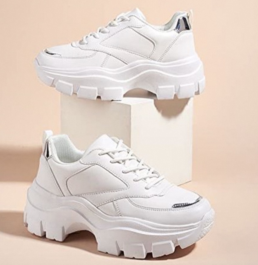 chunky white shoes