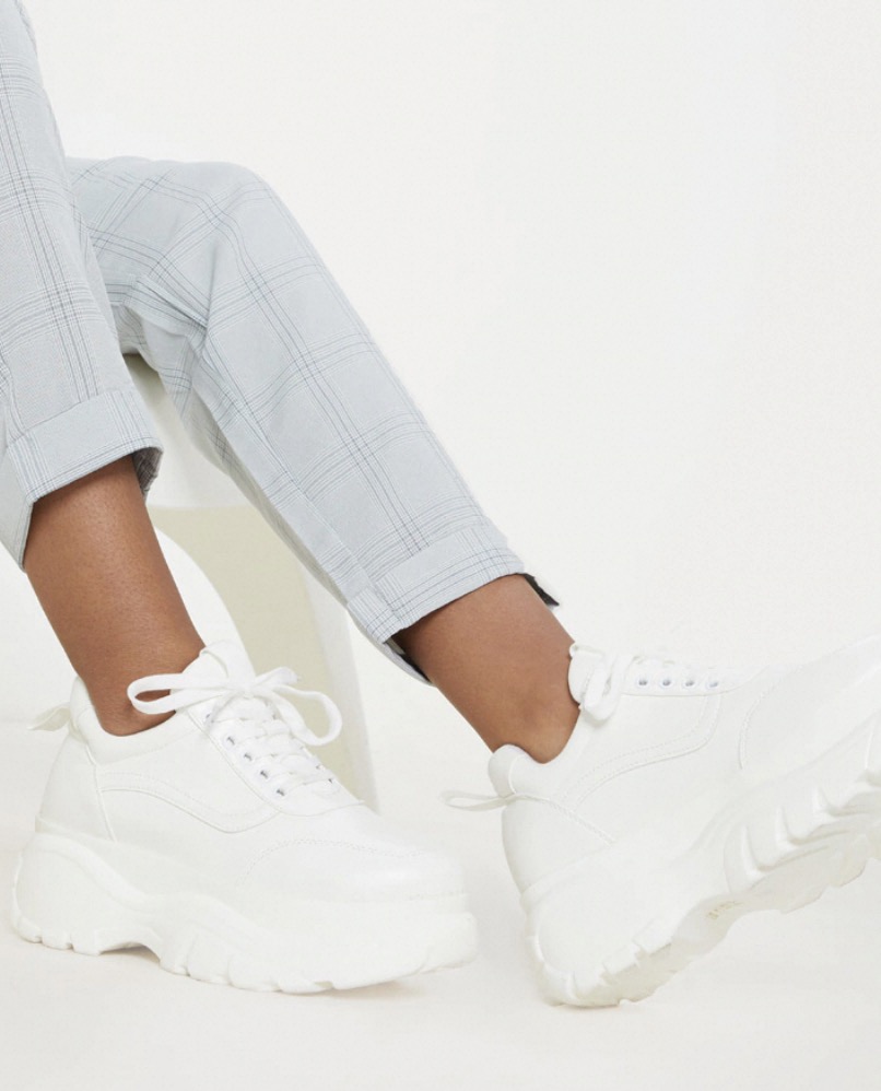 chunky white shoes