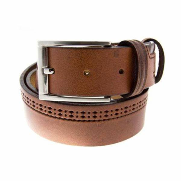 cognac leather belt