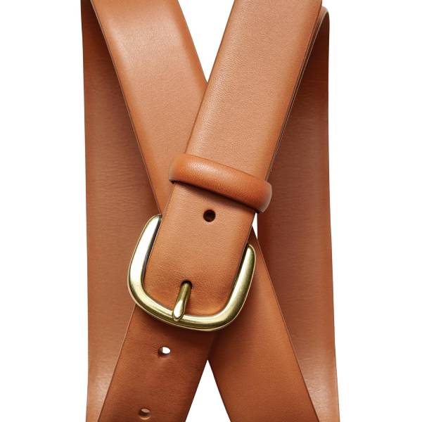 cognac leather belt