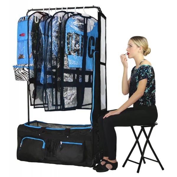 dance bag with garment rack