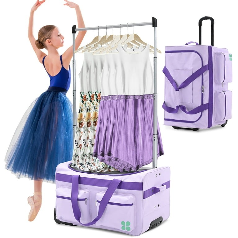 dance bag with garment rack