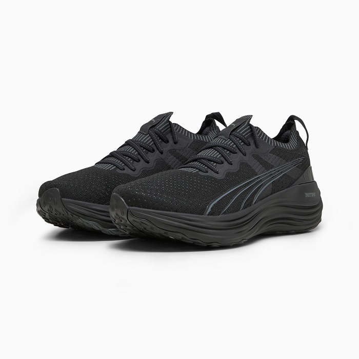 all black running shoes