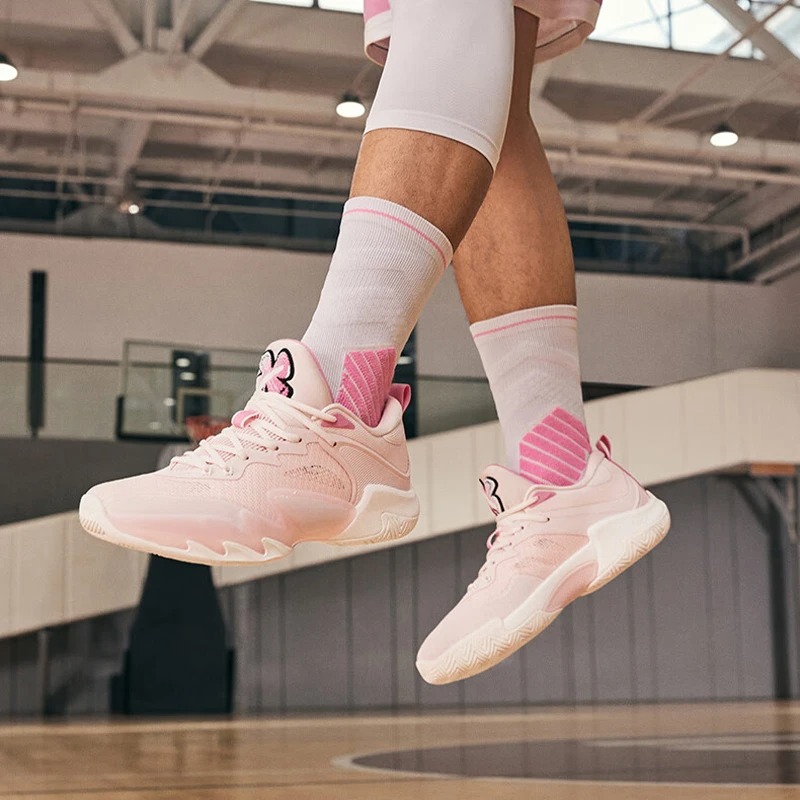 pink basketball shoes