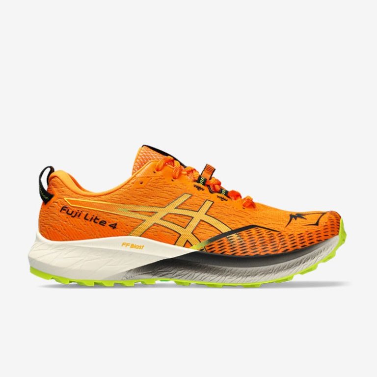 orange running shoes