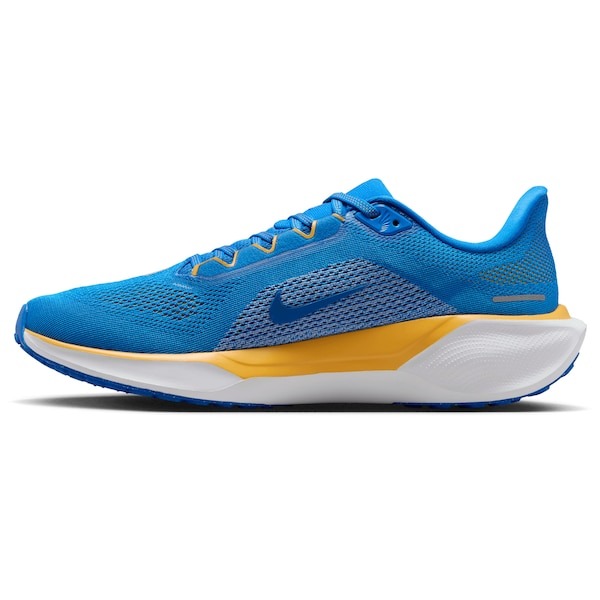 blue running shoes