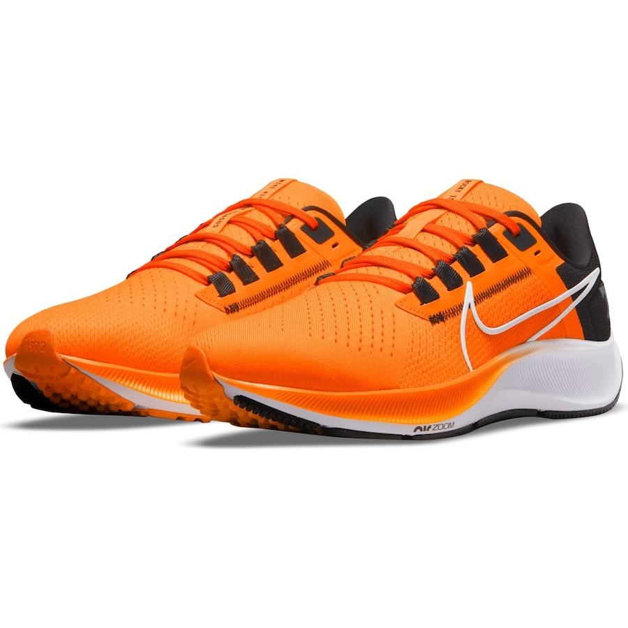 orange running shoes