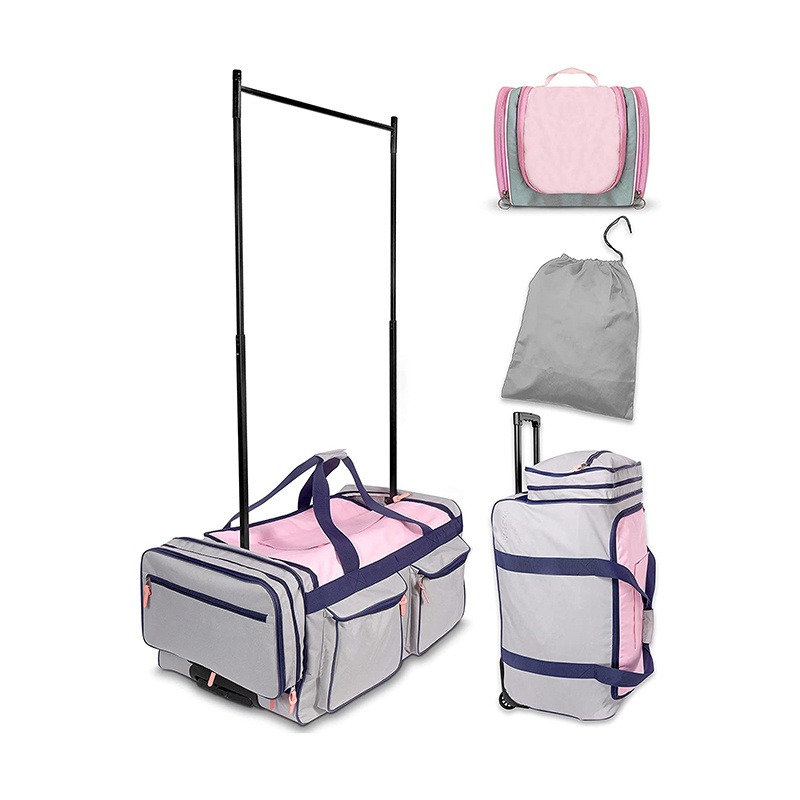 rolling dance bag with rack