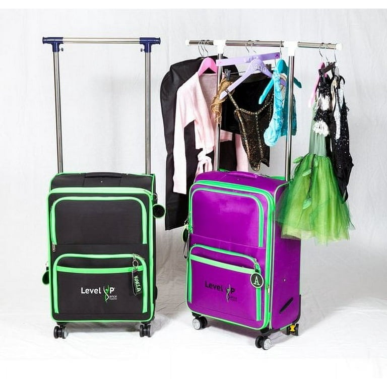 rolling dance bag with rack